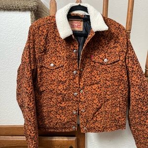 LEVIS corduroy cheetah print jacket XL